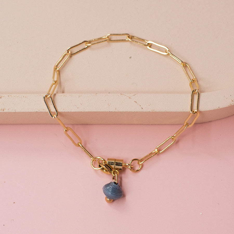The Paperclip Bracelet + Birthstone Beads