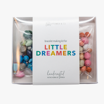 Ethically made DIY kids jewelry making kids with colorful beads and tassels