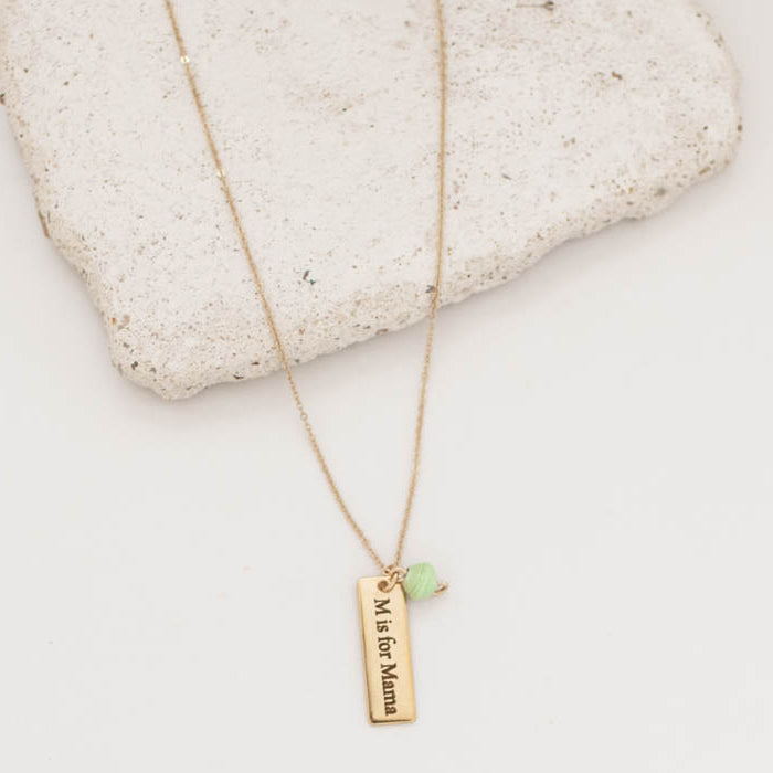 The M is for Mama Bar Necklace